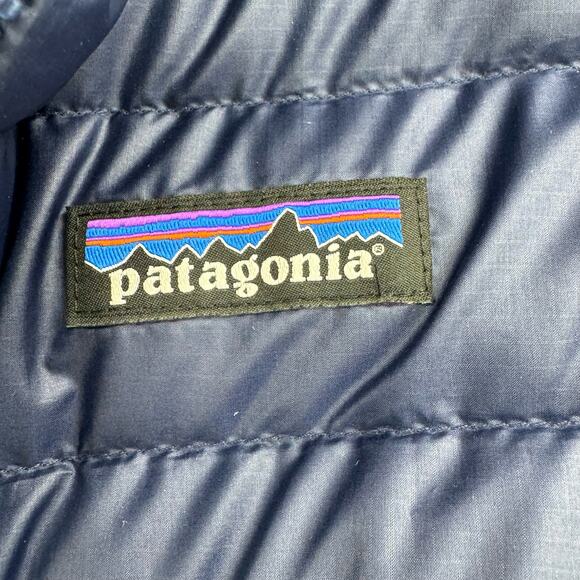 Patagonia Women's Down Sweater Hoody Down jacket Navy Blue Size XXS NWOT - Picture 11 of 13